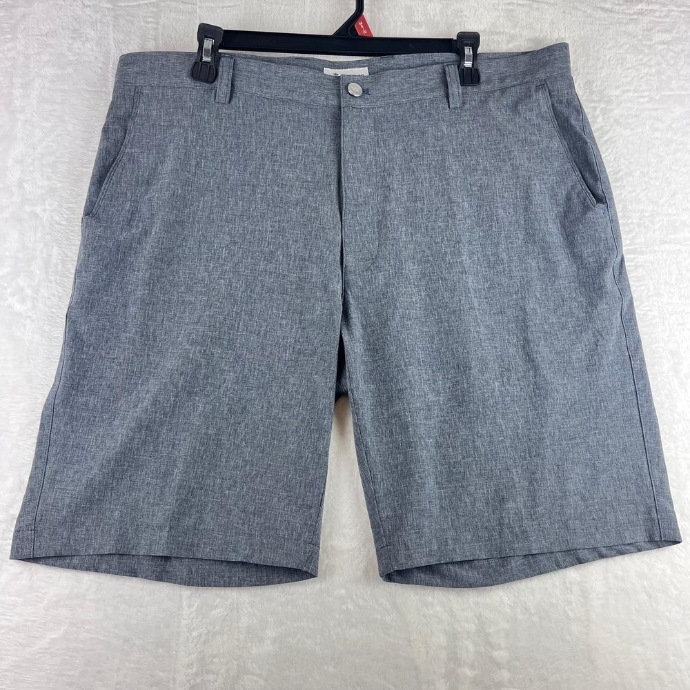 Peter Millar Crown Chino Golf Shorts Mens 38‎ Gray Stretch Performance